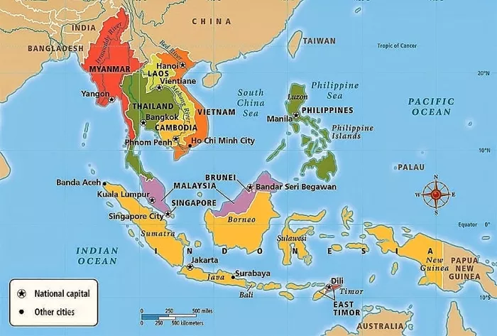 Southeast Asia map
